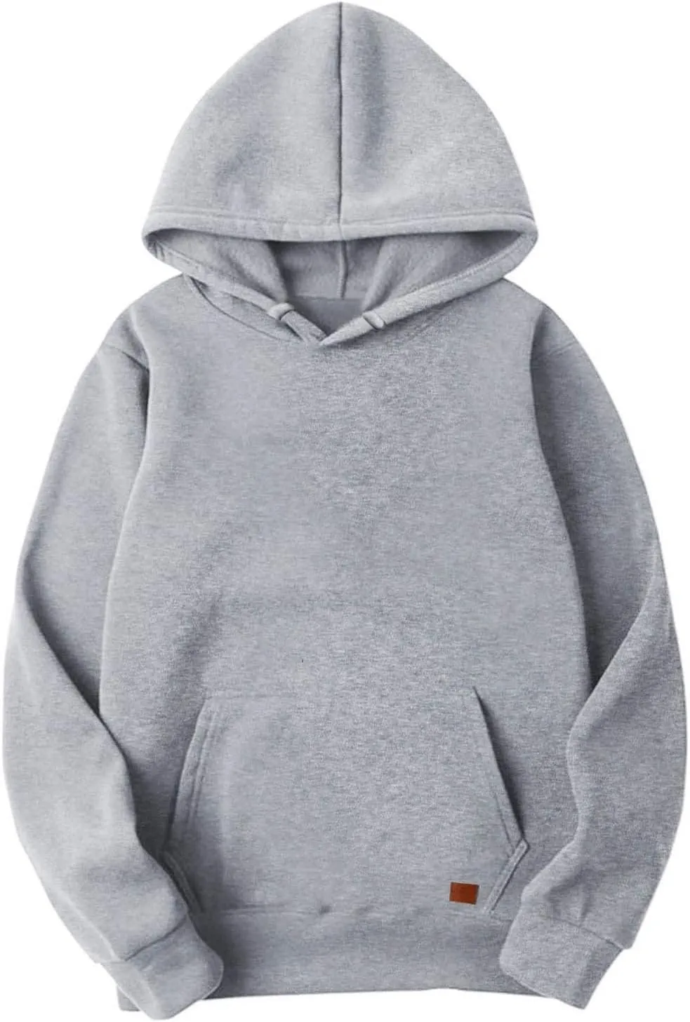Mens Oversized Hoodies Pullover Solid Vintage Long Sleeve Sweatshirt Heavyweight Baggy Streetwear Top Athletic