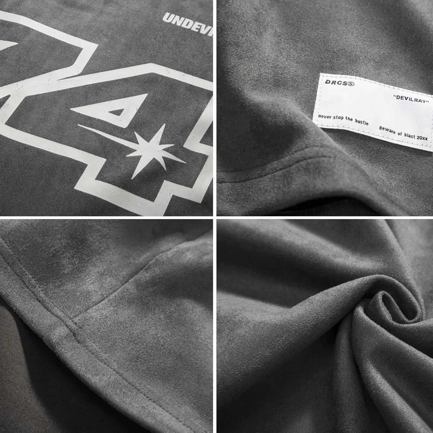 Mens Oversized Sweatshirt Letter Print Vintage Crewneck Long Sleeve Loose Graphic Pullover Tops Unisex Streetwear