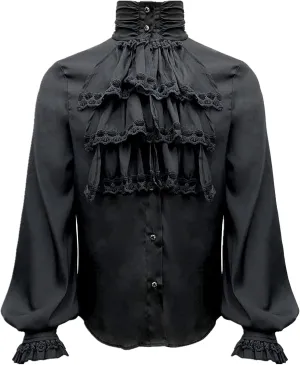 Mens Pirate Vampire Shirt Renaissance Victorian Medieval Gothic Shirt
