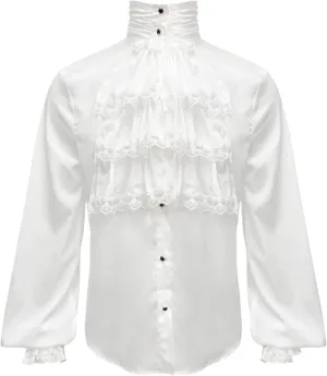 Mens Pirate Vampire Shirt Renaissance Victorian Medieval Gothic Shirt