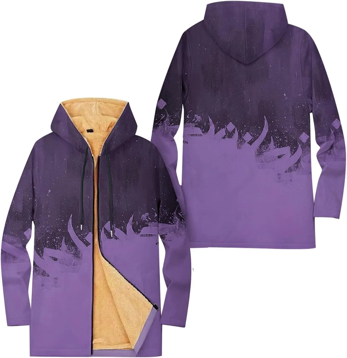 Mens Sherpa Hoodie Full-Zip Heavyweight Casual Hooded Warm Thick Thermal Hoodies