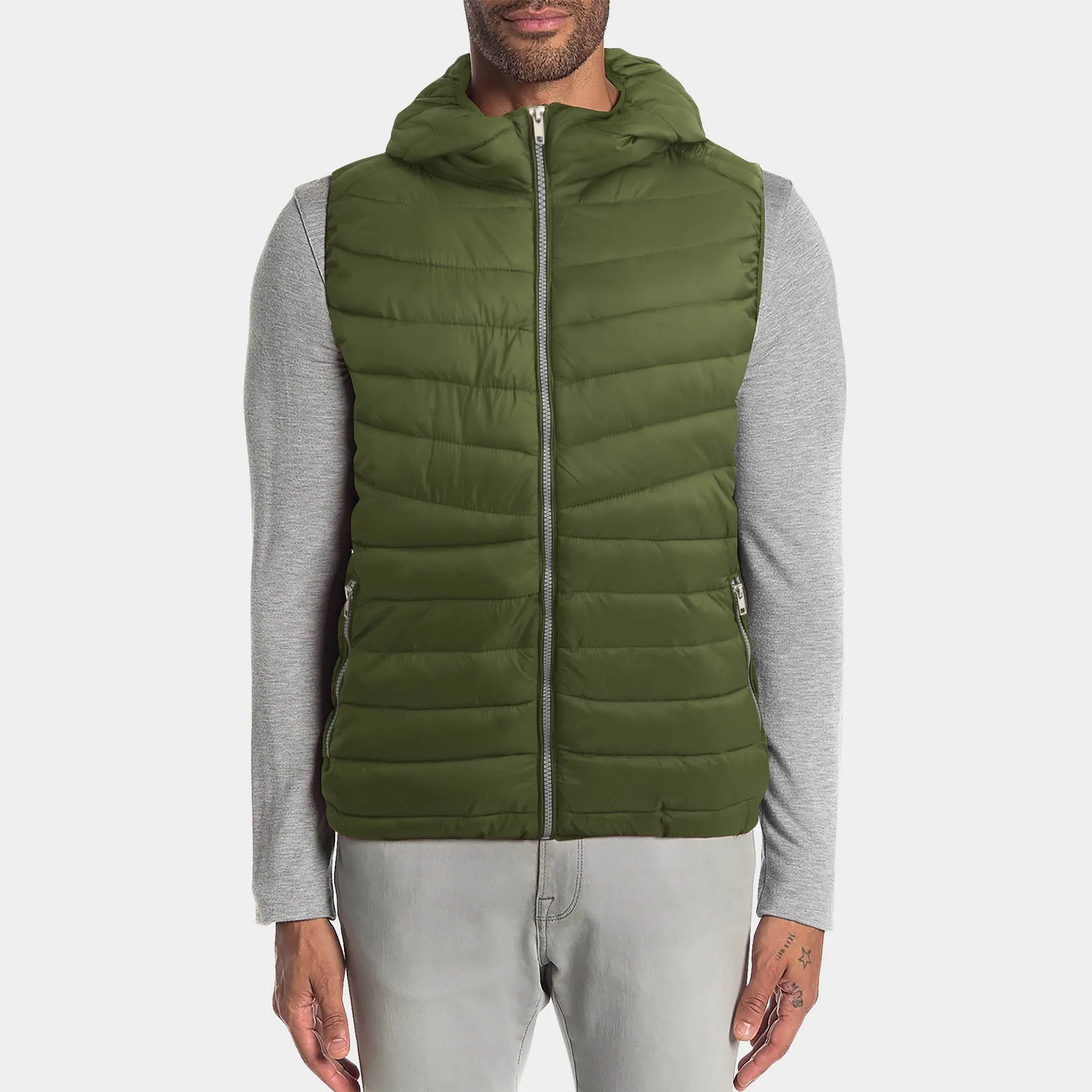 Men's Ultra Light Hooded Puffer Vest