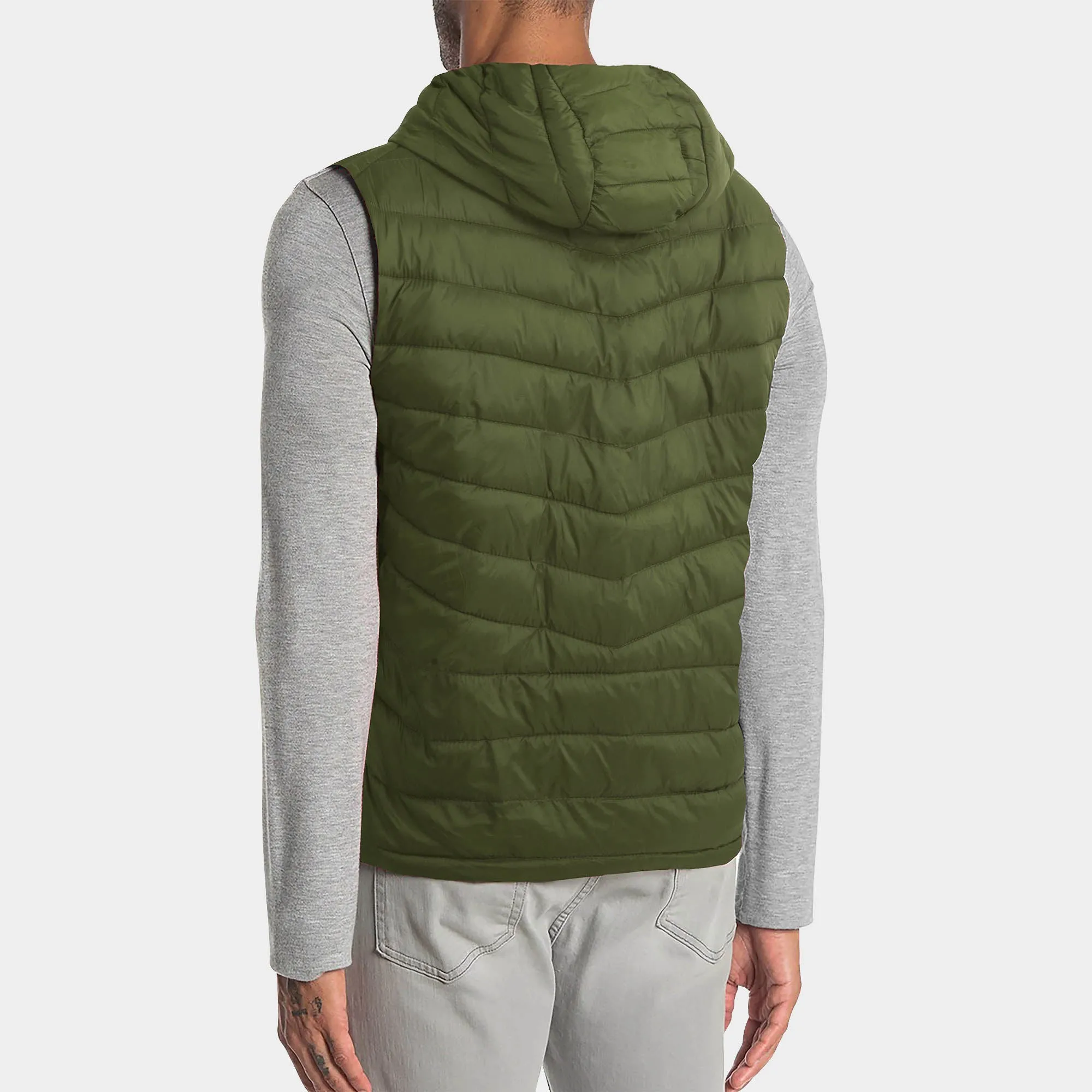 Men's Ultra Light Hooded Puffer Vest