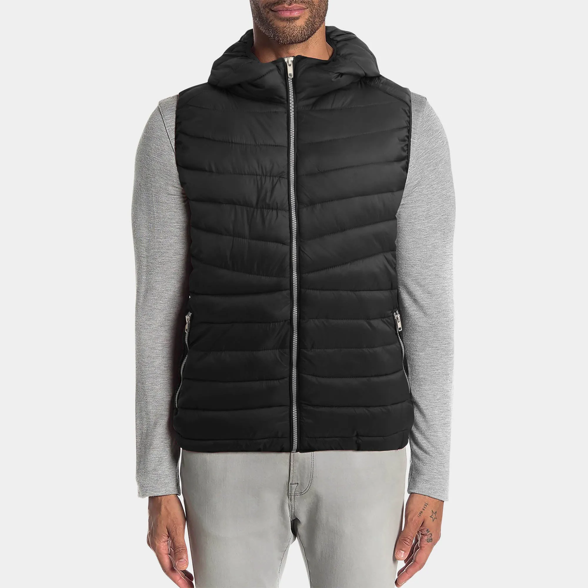 Men's Ultra Light Hooded Puffer Vest