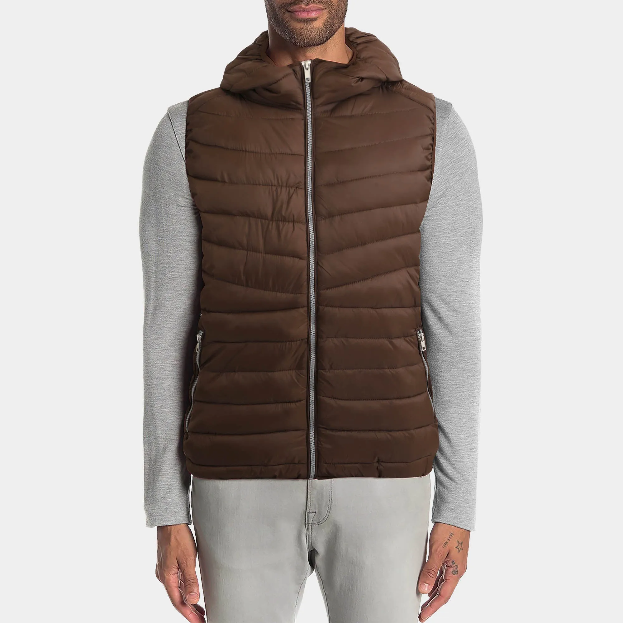 Men's Ultra Light Hooded Puffer Vest