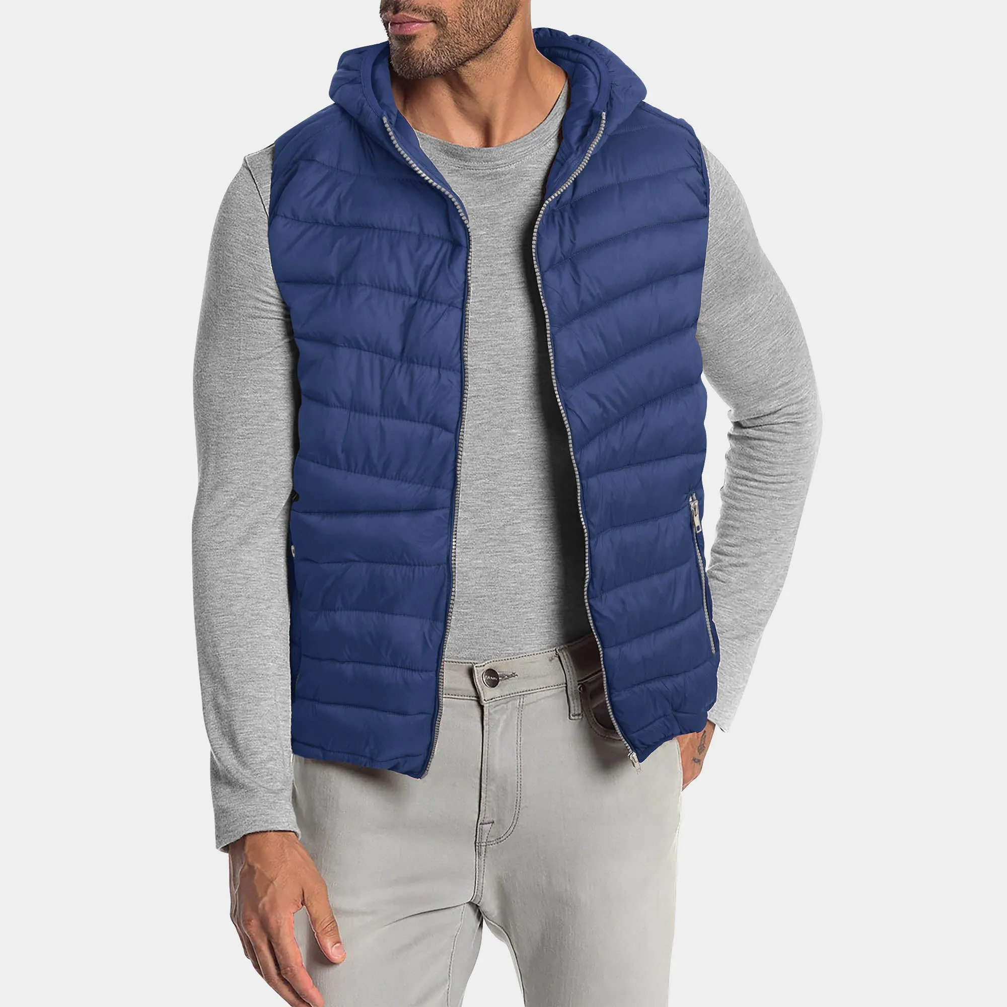Men's Ultra Light Hooded Puffer Vest