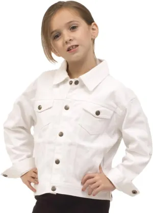 Monag Toddler White Denim Jacket, Toddler Pink Jacket, Kids Jacket, Children Jacket