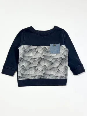 Navy patterned sweater - Size 2