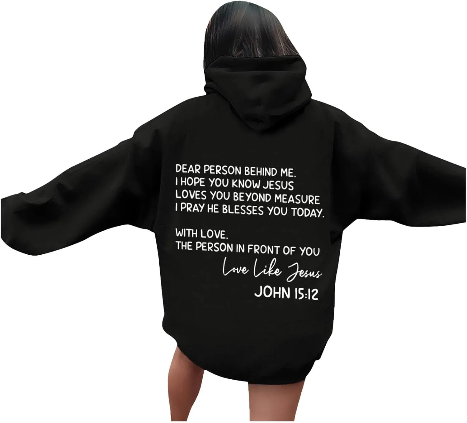 Oversized Letter Print Hoodies for Women Casual Long Sleeve Loose Fit Pullover 2025 Y2k Teen Girls Spring Clothes