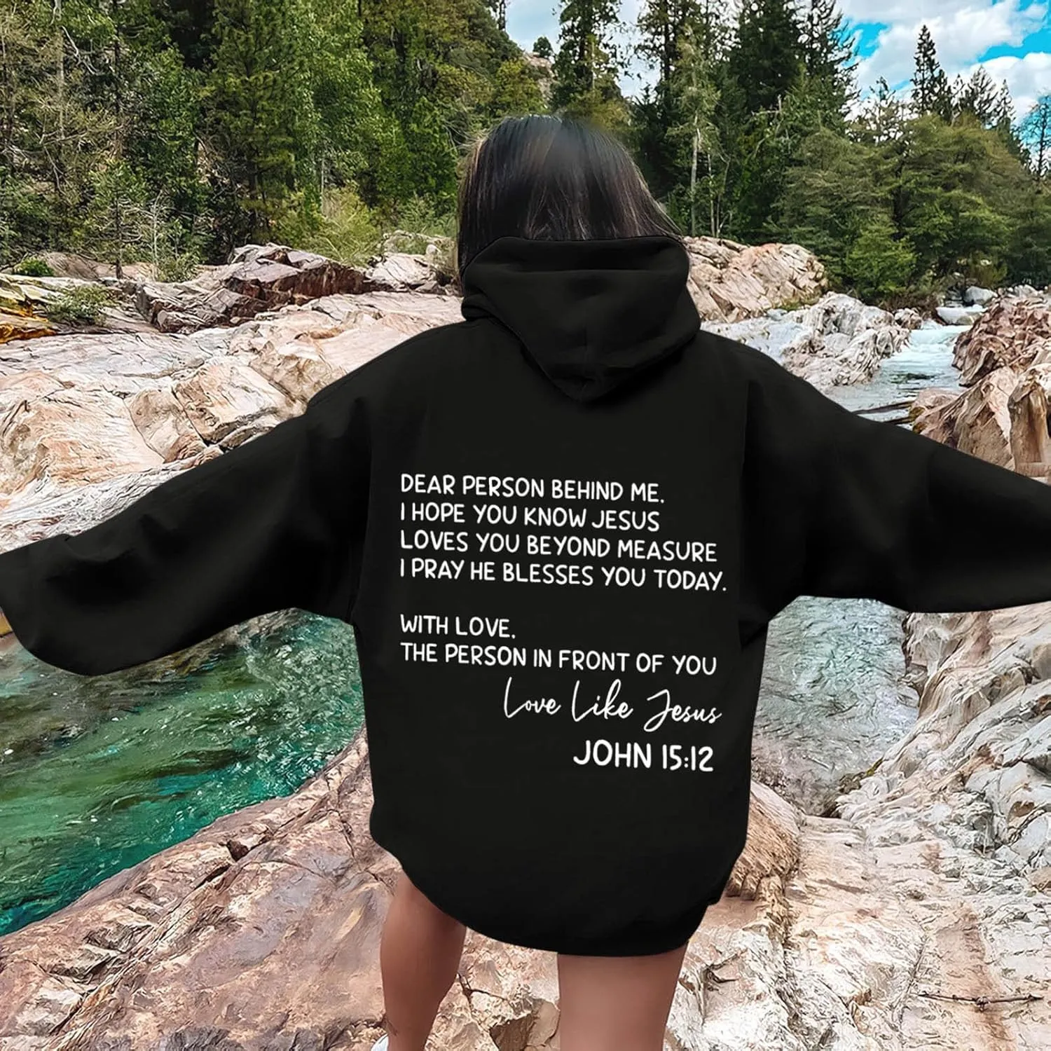Oversized Letter Print Hoodies for Women Casual Long Sleeve Loose Fit Pullover 2025 Y2k Teen Girls Spring Clothes
