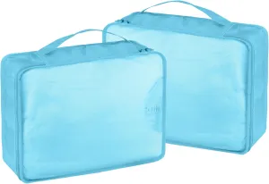 Packing Cubes Set, 2 Pcs Packing Organizers Set for Suitcases (Bright blue)