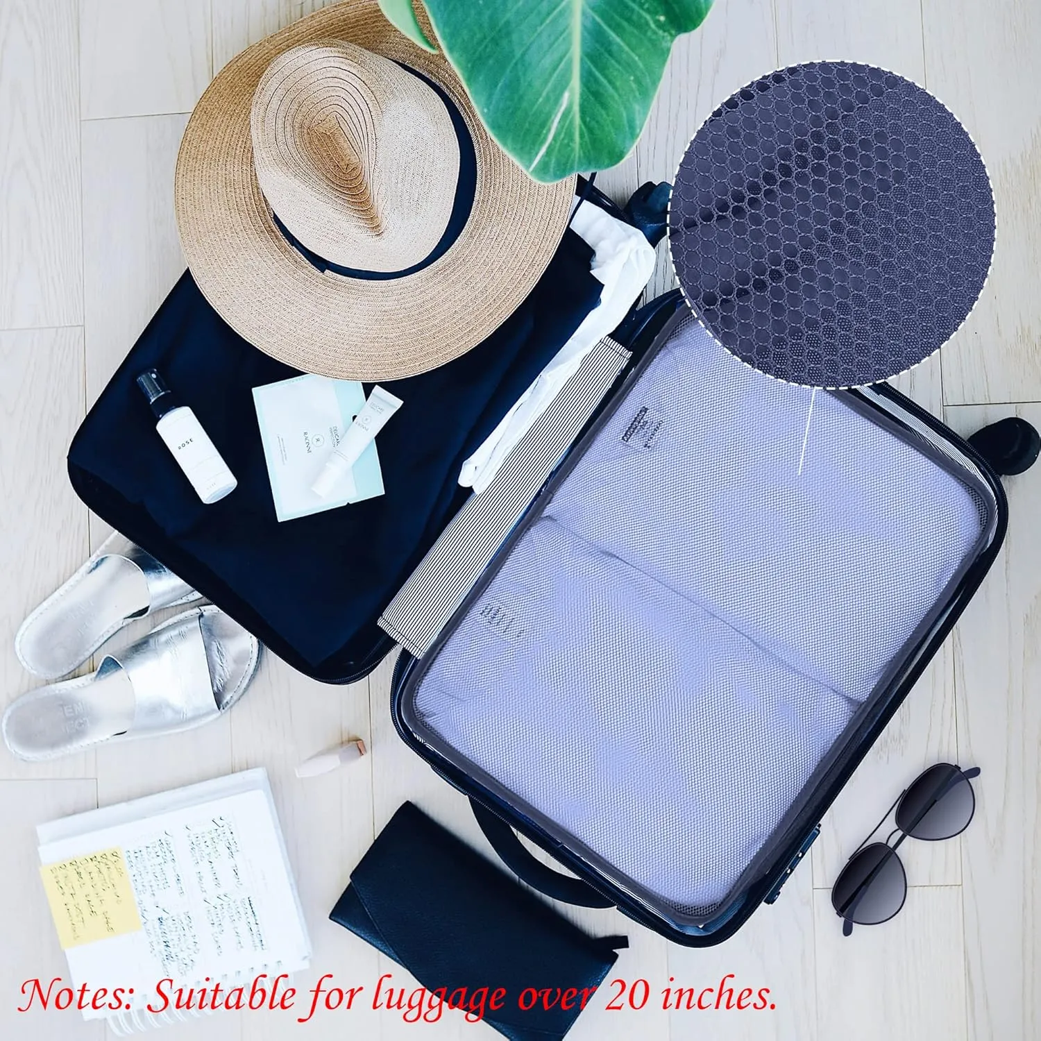 Packing Cubes Set, 2 Pcs Packing Organizers Set for Suitcases (Navy blue)