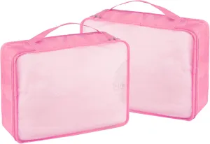 Packing Cubes Set, 2 Pcs Packing Organizers Set for Suitcases (Pink)
