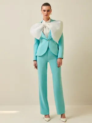 Pastel Blue Tailored blazer and straight trouser Suit