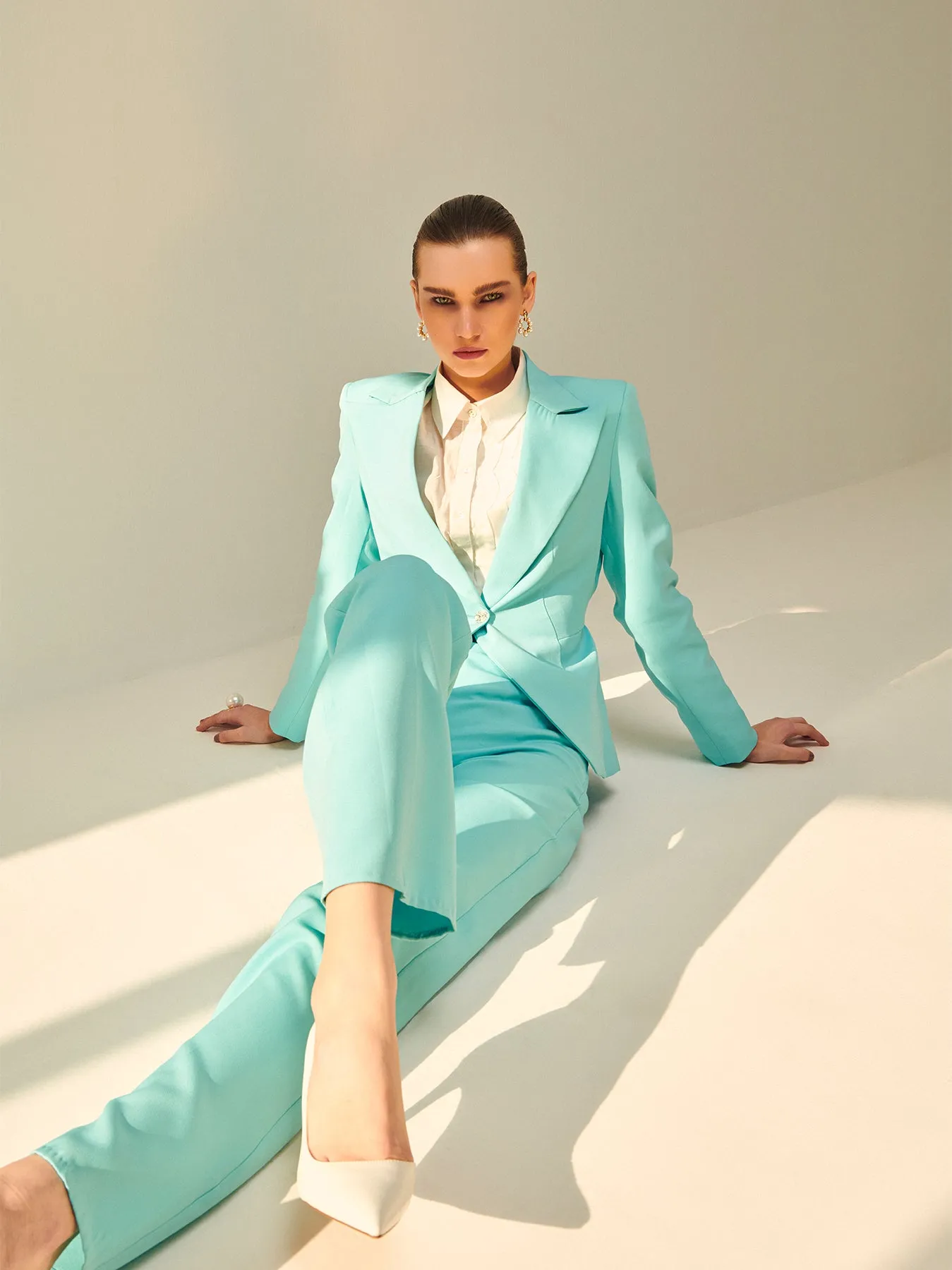 Pastel blue Tailored blazer