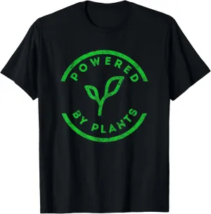 Powered By Plants T-Shirt Vegan Workout Shirt T-Shirt
