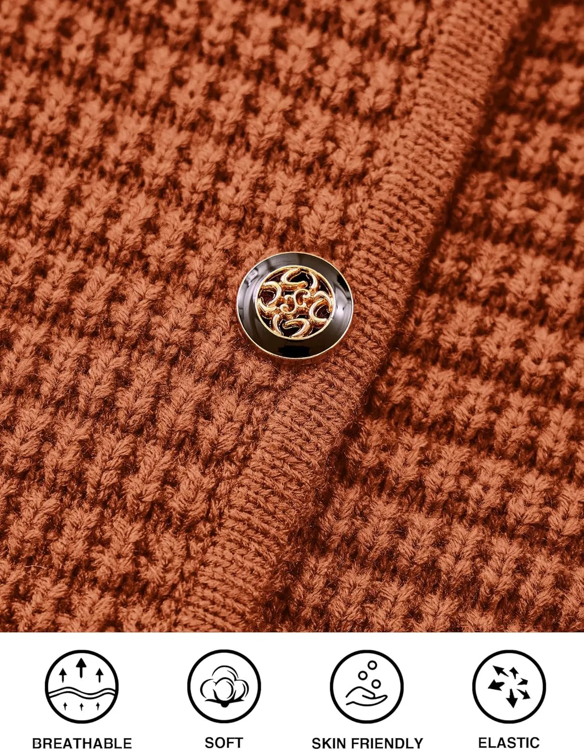 PRETTYGARDEN Women's Knit Cardigan Sweaters Fall Fashion Long Sleeve Open Front Button Down Trendy Casual Sweater Jacket