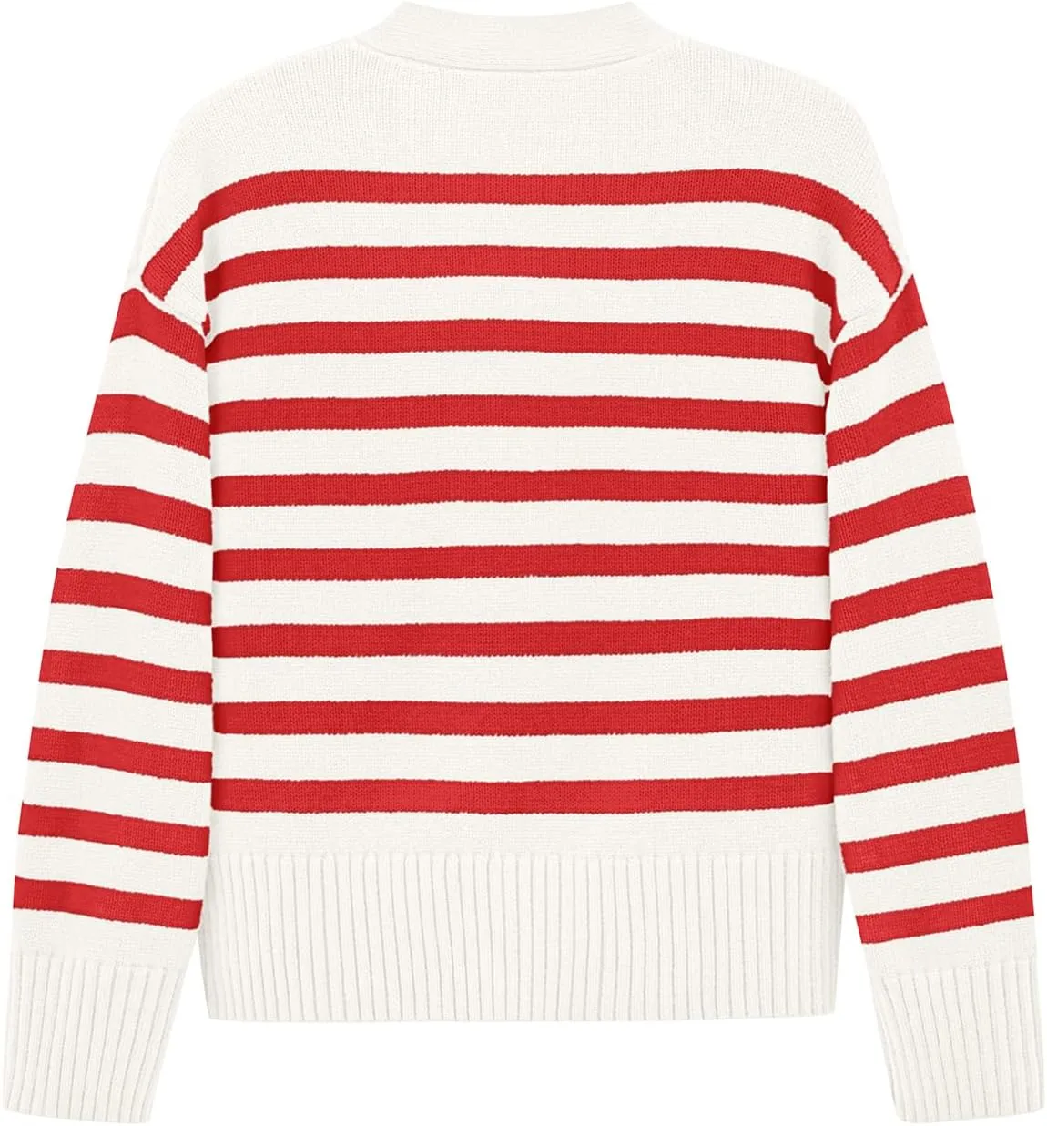 PRETTYGARDEN Women's Long Sleeve Striped Open Front Cardigan Sweaters Button Down Knit Lady Jackets 2025 Fall Outfits