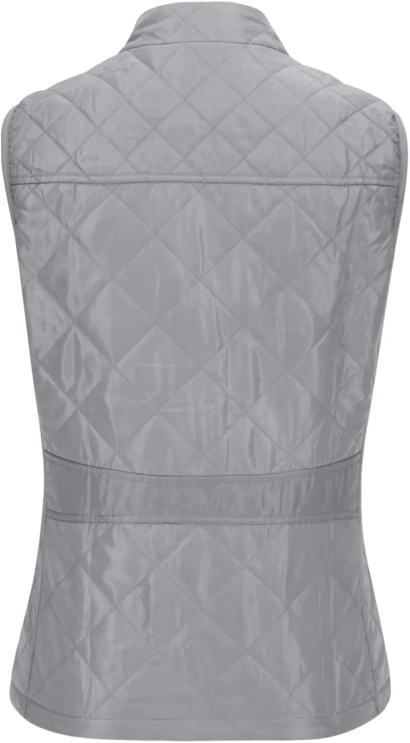 Puffer Vest Women Stand Collar Lightweight Gilet Quilted Zip Vest Sleeveless Winter Down Jackets Warm Vests Outerwear