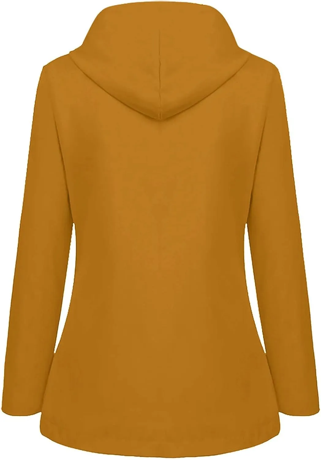 Rain Jacket Women,Lightweight Long Sleeve Raincoat Outdoor Hooded Waterproof Jacket Windbreaker Zip Up Trench