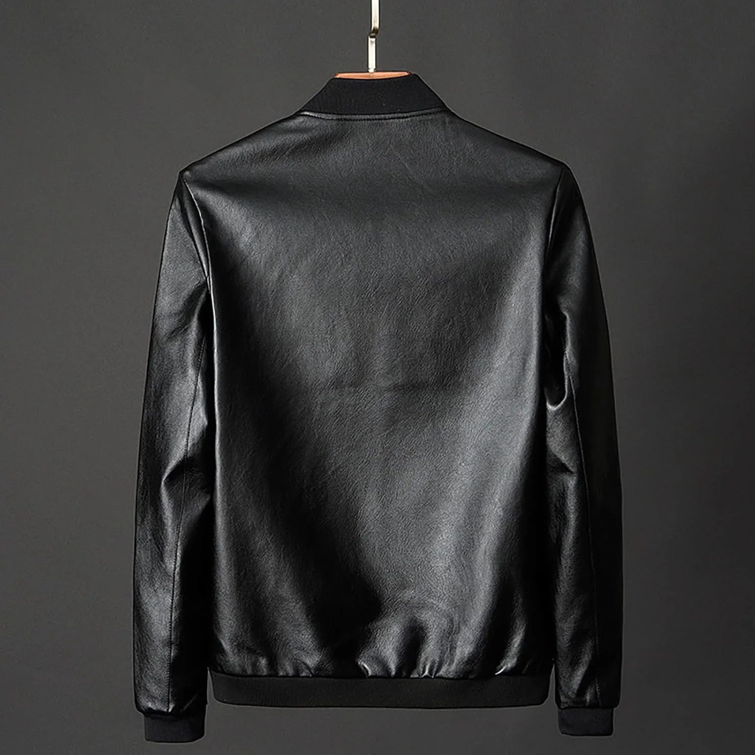 Real Leather Jacket Men Collar Winter Autumn Men Club Coat Long Jacket Stand Men's Coats Jackets Vintage Jacket Men
