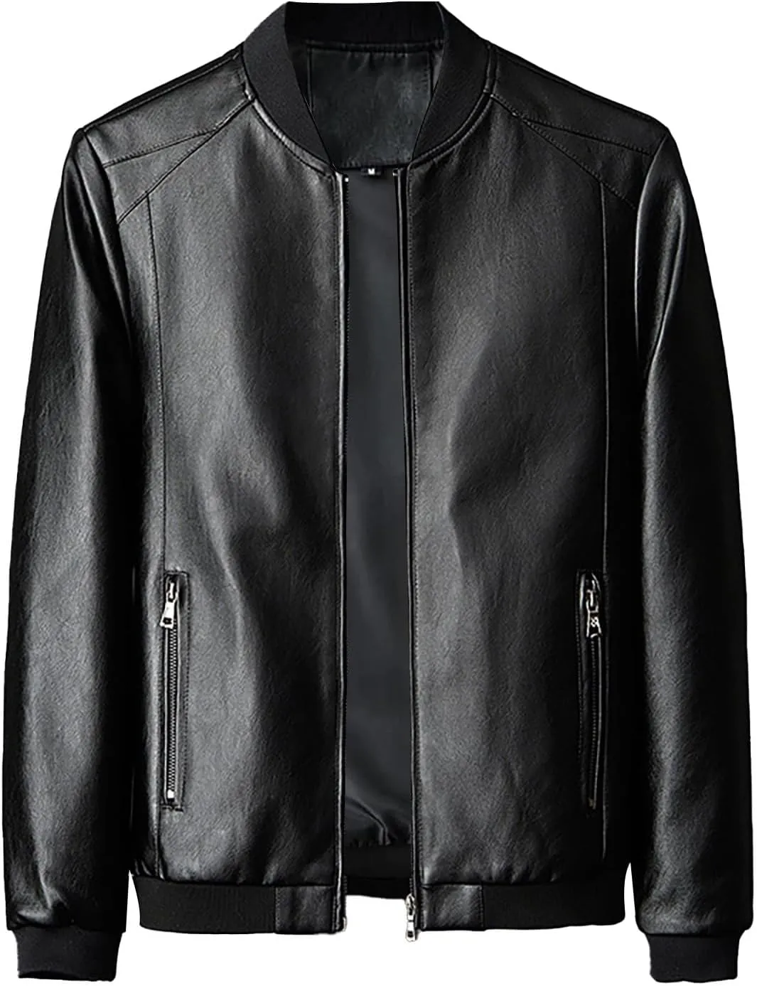 Real Leather Jacket Men Collar Winter Autumn Men Club Coat Long Jacket Stand Men's Coats Jackets Vintage Jacket Men