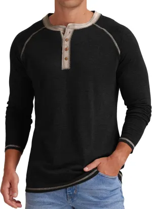 Sailwind Mens Henley Long/Short Sleeve T-Shirt Cotton Casual Shirt