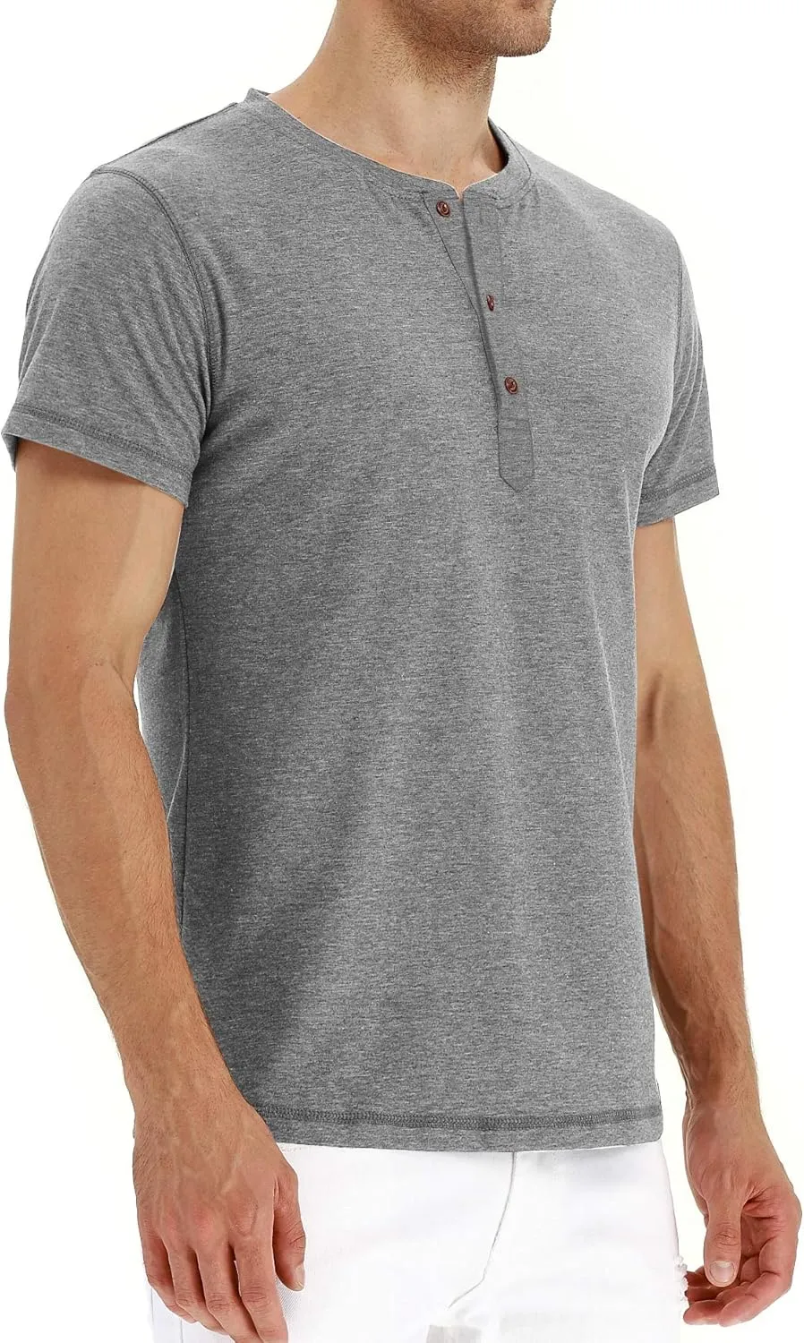 Sailwind Mens Henley Short Sleeve T-Shirt Cotton Casual Shirt
