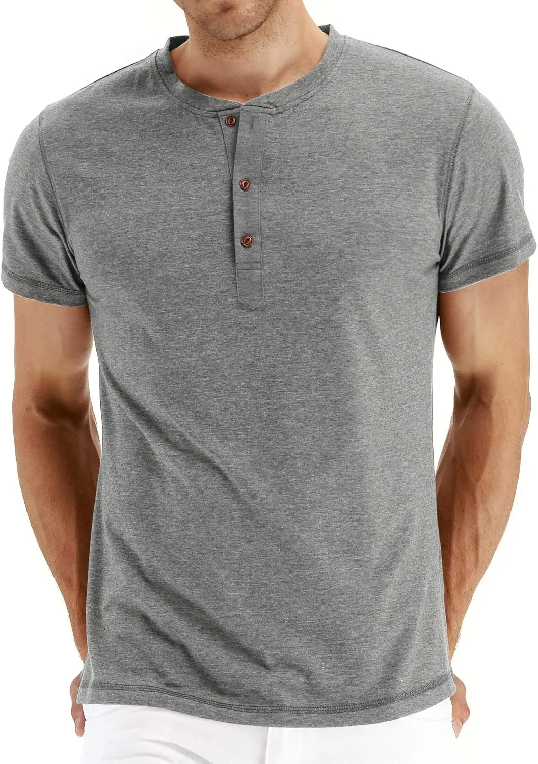 Sailwind Mens Henley Short Sleeve T-Shirt Cotton Casual Shirt