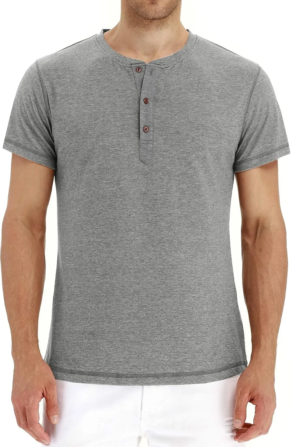 Sailwind Mens Henley Short Sleeve T-Shirt Cotton Casual Shirt