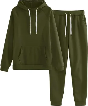 SHAOBGE Womens 2 Piece Outfits Lounge Hoodie Sweatsuit Sets Oversized Sweatshirt Baggy Fall Fashion Sweatpants with Pockets