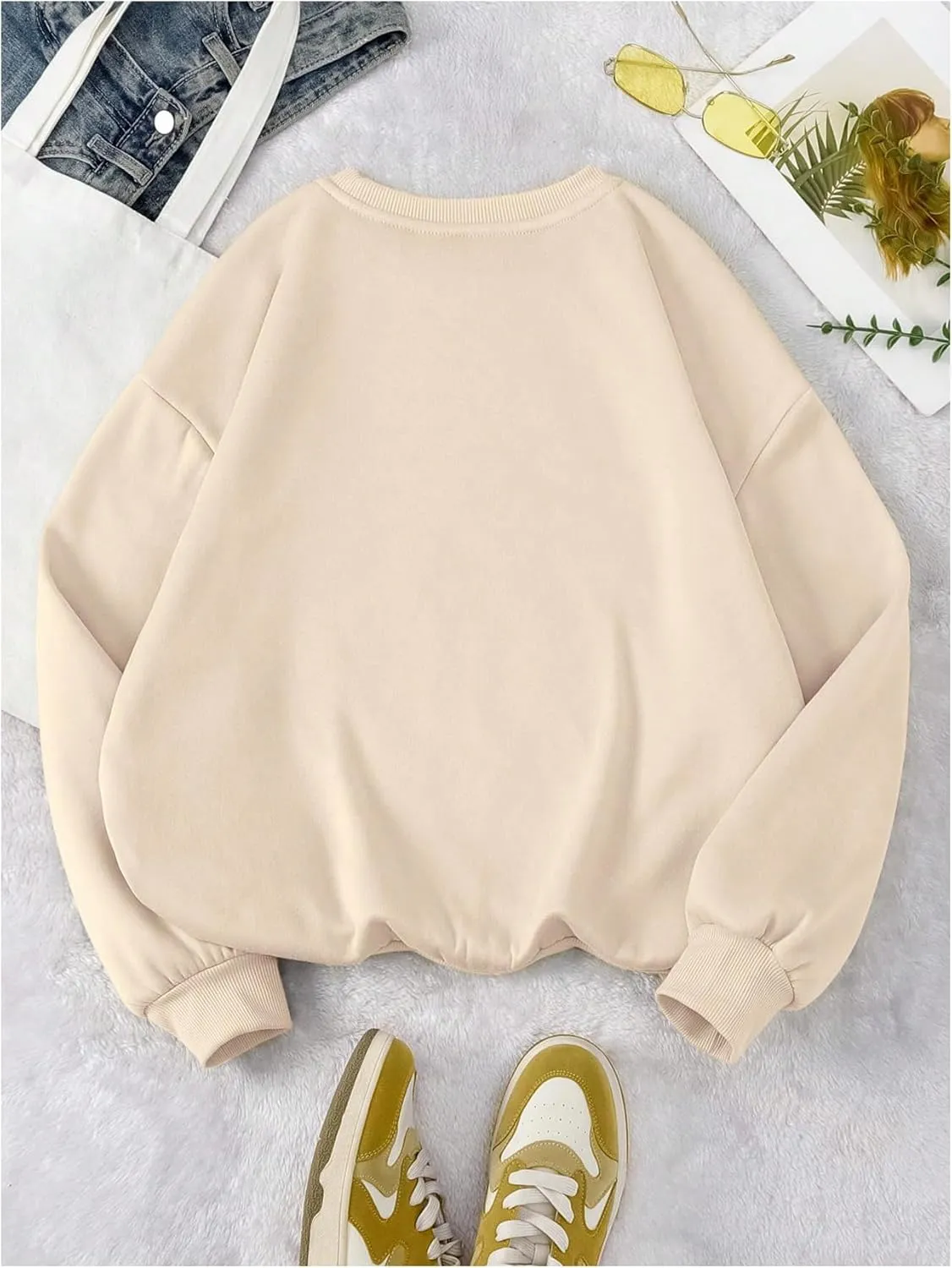 SOLY HUX Women's Plus Size Crewneck Sweatshirt Cute Graphic Sweatshirts Casual Loose Long Sleeve Pullover Tops