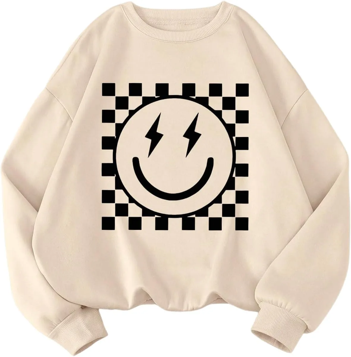 SOLY HUX Women's Plus Size Crewneck Sweatshirt Cute Graphic Sweatshirts Casual Loose Long Sleeve Pullover Tops