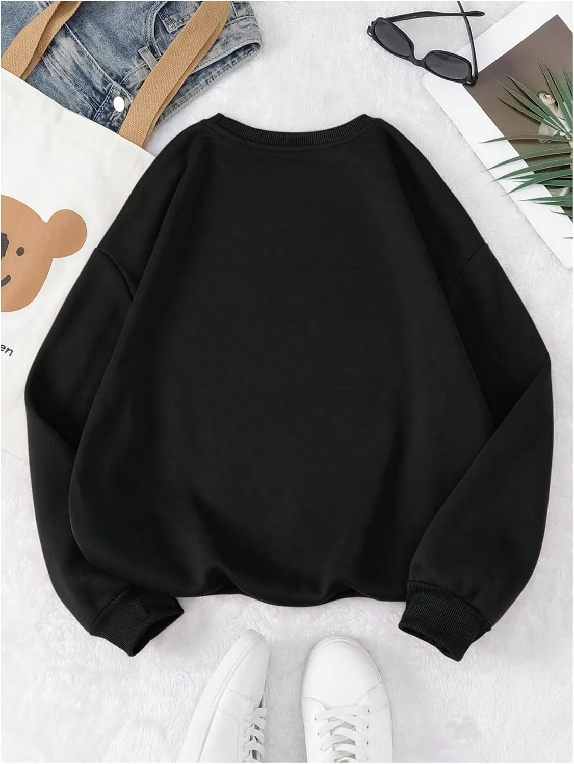 SOLY HUX Women's Plus Size Crewneck Sweatshirt Cute Graphic Sweatshirts Casual Loose Long Sleeve Pullover Tops