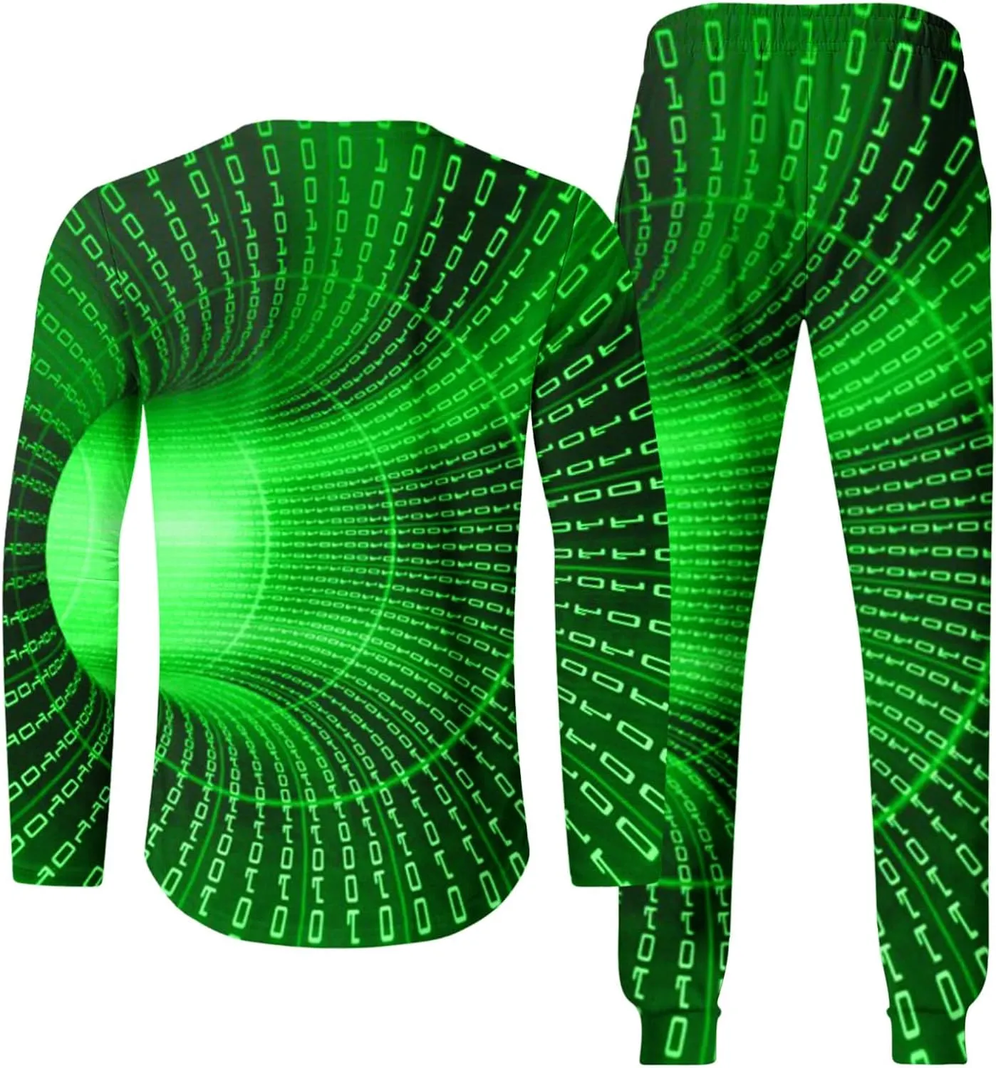 Sweat Suits for Men Set 2 Piece Fashion 3D Print Sport Tracksuit Set Long Sleeve Crewneck Sweatshirt and Pant Set