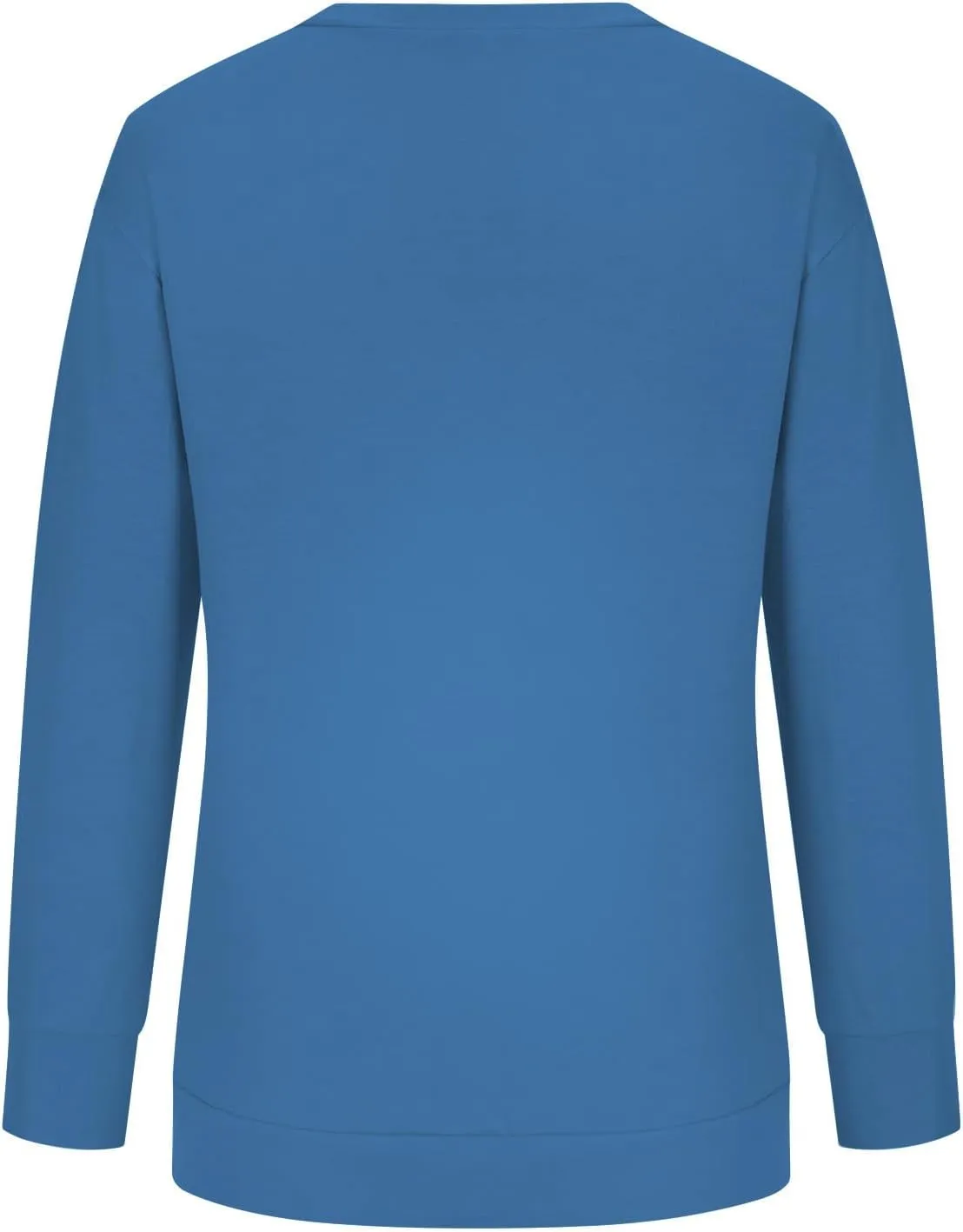Sweater for Women Round Neck Long Sleeve Sweatshirt Casual Loose Fit Solid Colour Trendy Fall Pullover Tops 2024