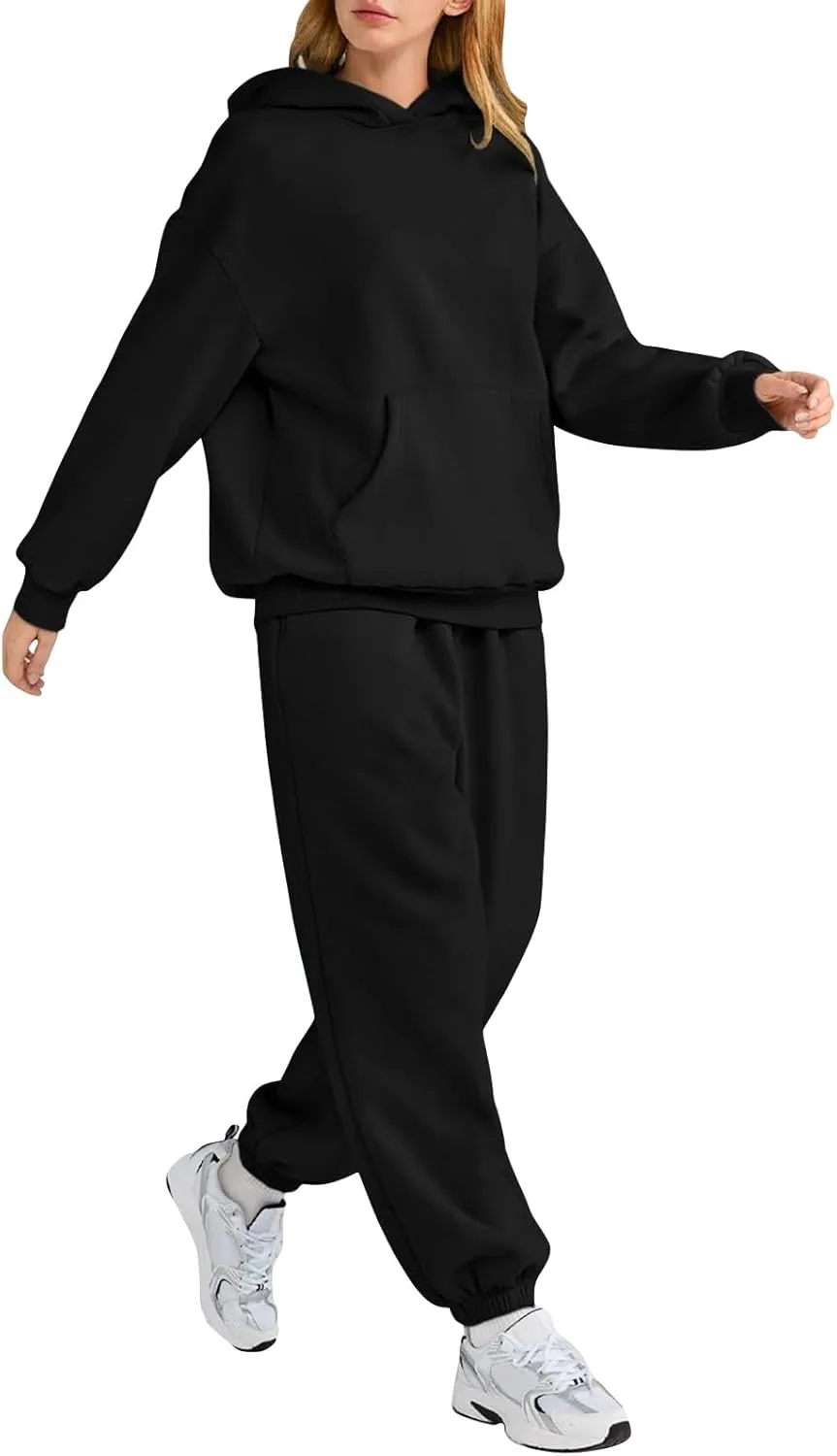 Sweatsuits Women 2 Piece Outfit,2024 Casual Oversized Hoodies Jogger Sweatpants Lounge Sweatshirt Fall Y2K Tracksuit