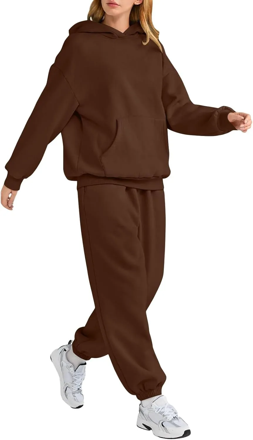 Sweatsuits Women 2 Piece Outfit,2024 Casual Oversized Hoodies Jogger Sweatpants Lounge Sweatshirt Fall Y2K Tracksuit
