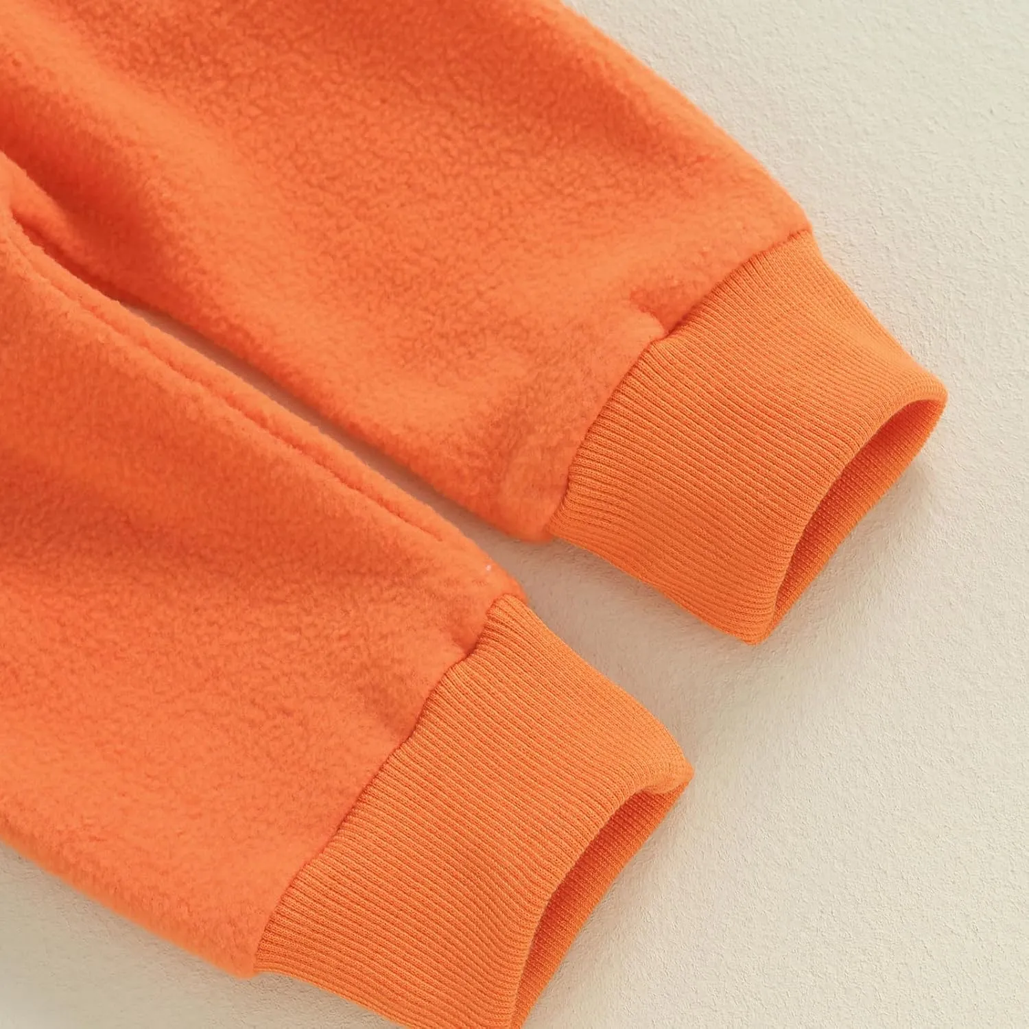 Toddler Baby Boy Girl Halloween Outfit Pumpkin Embroidery Crewneck Sweatshirt Fleece Pants Set Fall Winter Clothes