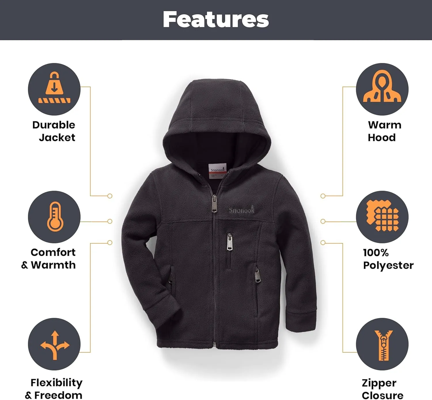 Toddler Fleece Jacket  Toddler Fall Jacket - Girls Fleece Jacket - Boys Fleece Jacket - Kids Fleece Jacket Hoodie