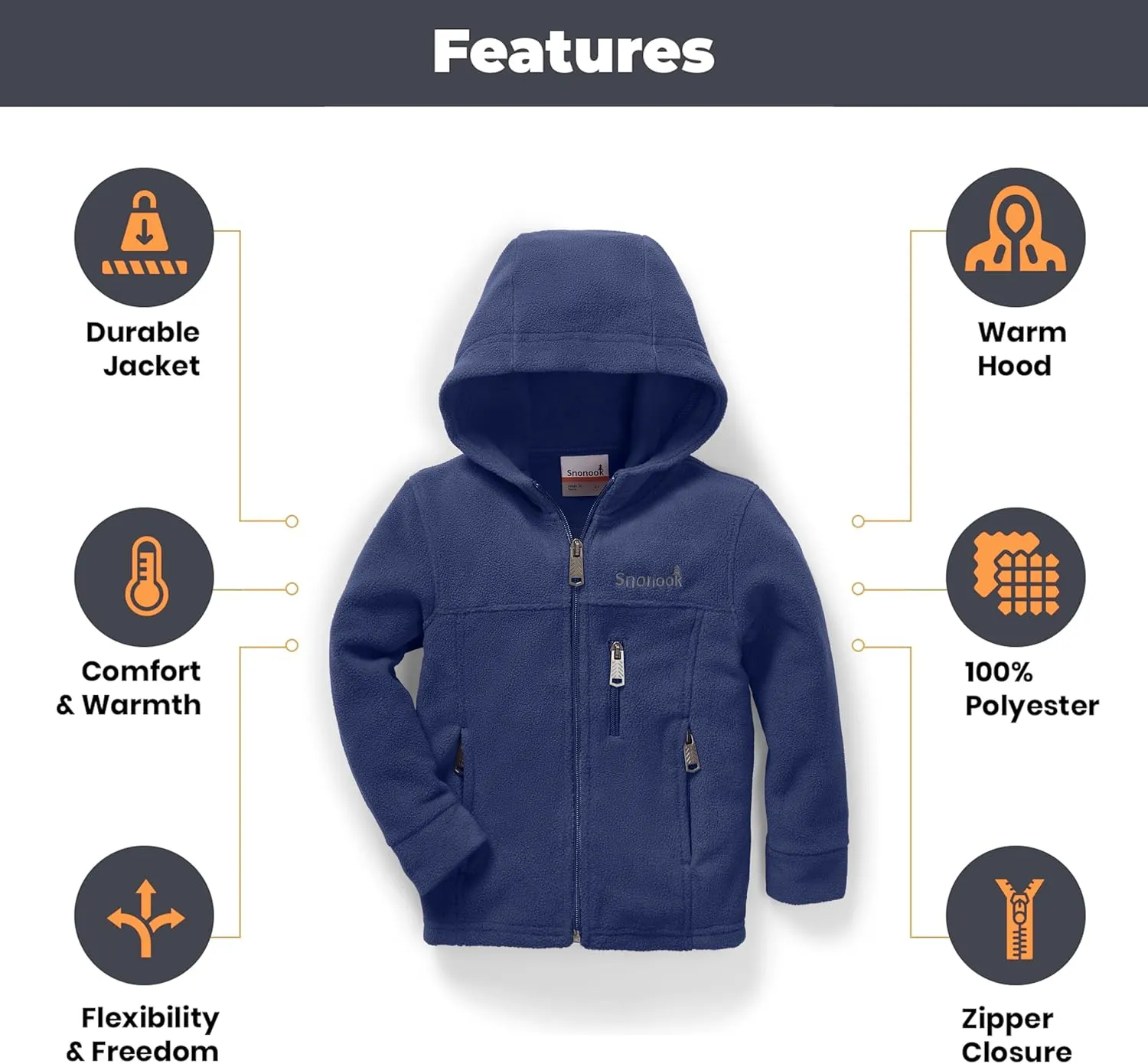 Toddler Fleece Jacket  Toddler Fall Jacket - Girls Fleece Jacket - Boys Fleece Jacket - Kids Fleece Jacket Hoodie