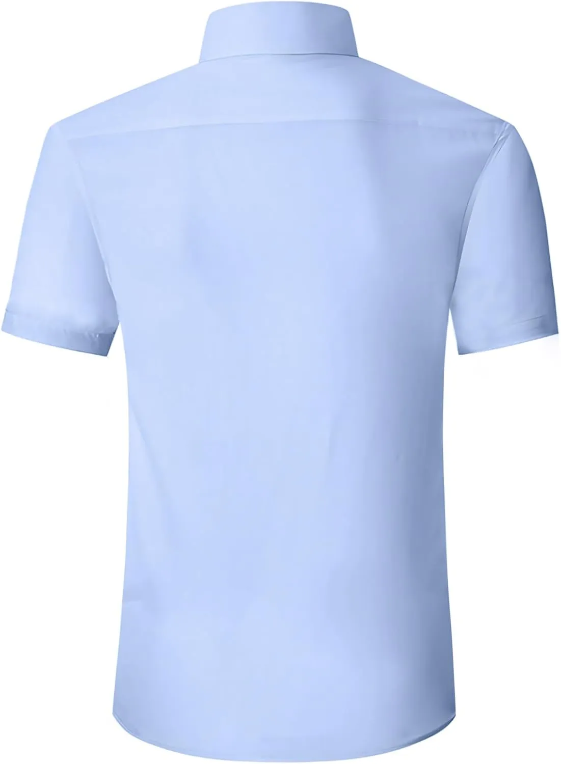 TopTie Men's Short Sleeve Shirt, Wrinkle-Resistant Business Formal Dress Shirt