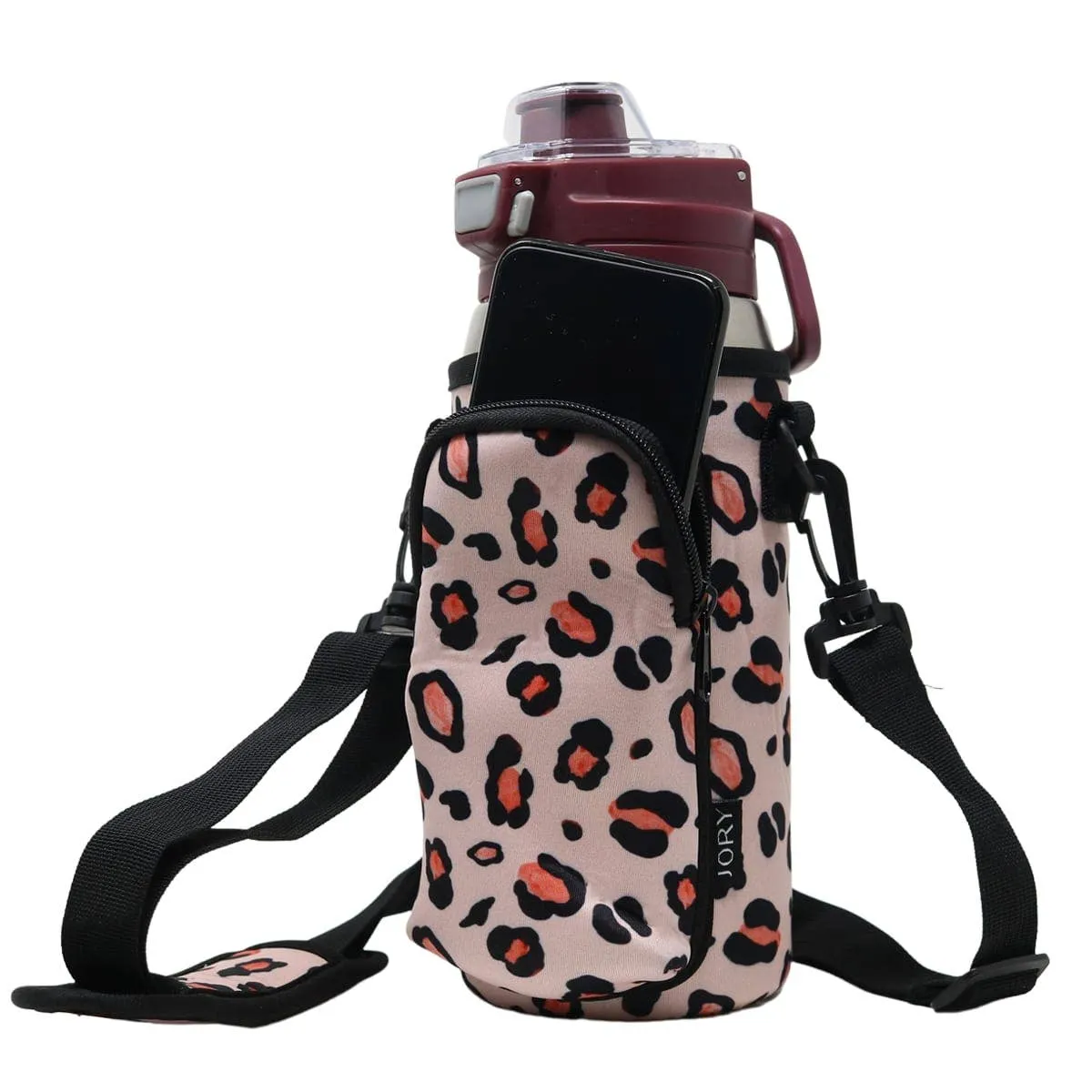 Tumbler Cover Best Seller! On-the-Go Cross Body Bag | Pink Leopard