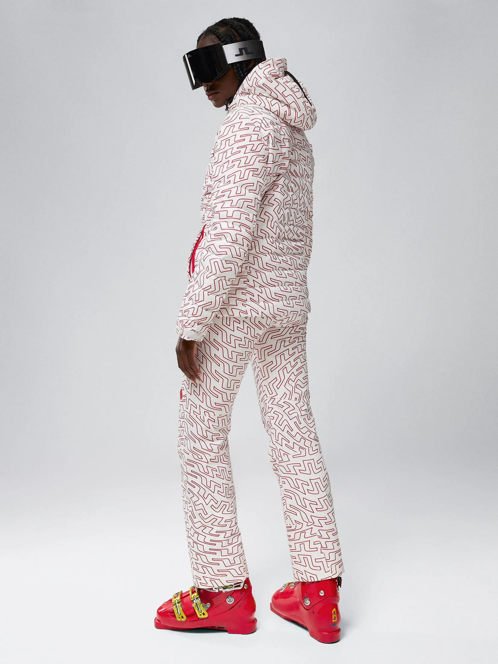 W Thermic Pro Down JacketPrint / Bridge Swirl White