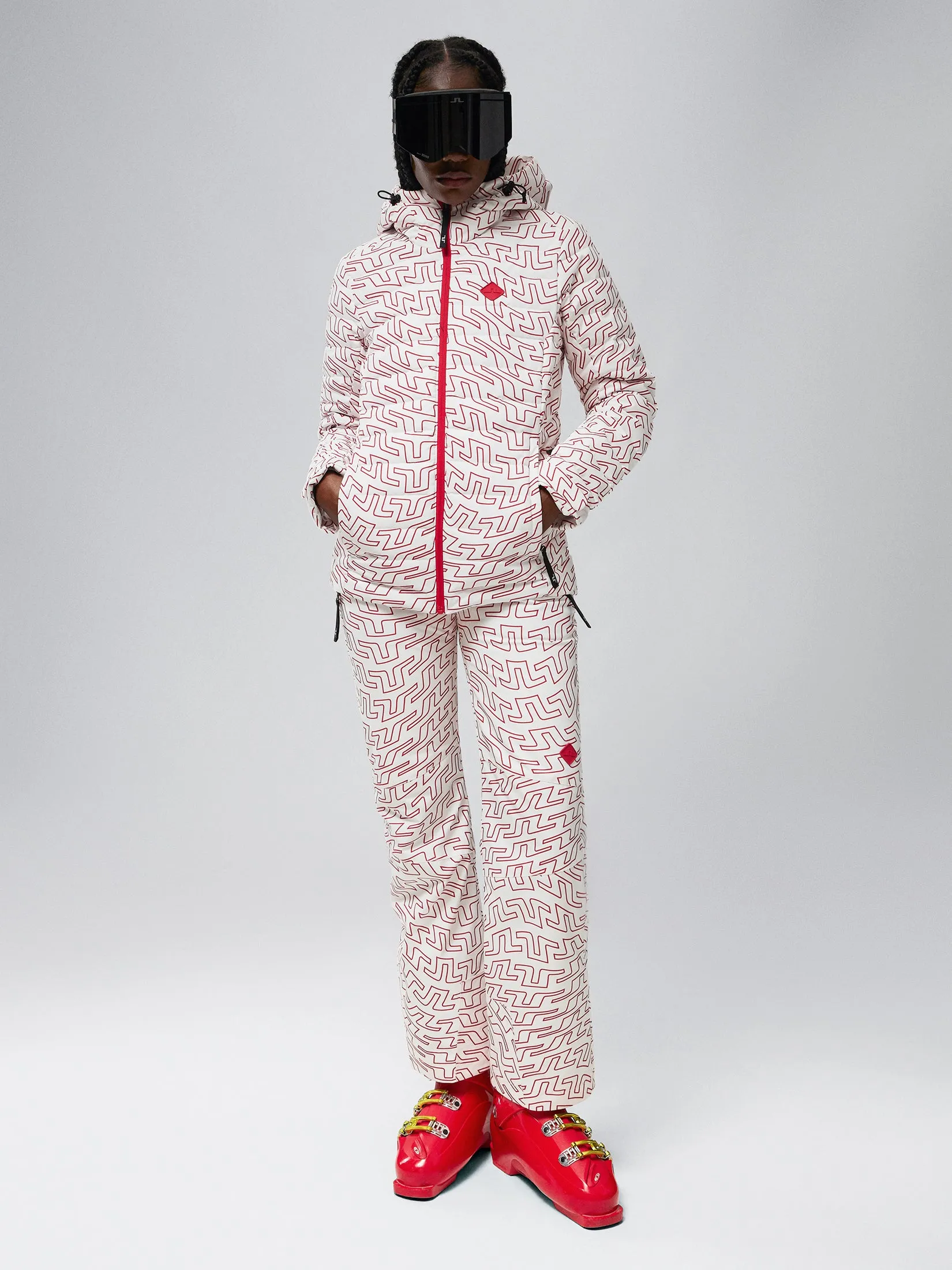 W Thermic Pro Down JacketPrint / Bridge Swirl White