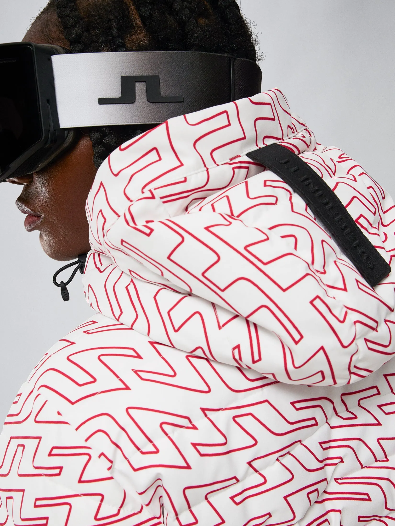 W Thermic Pro Down JacketPrint / Bridge Swirl White