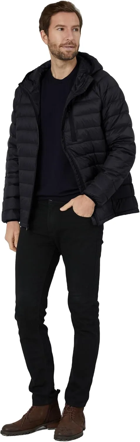 wantdo Men's Packable Down Jacket Lightweight Puffer Jacket Hooded Winter Jacket