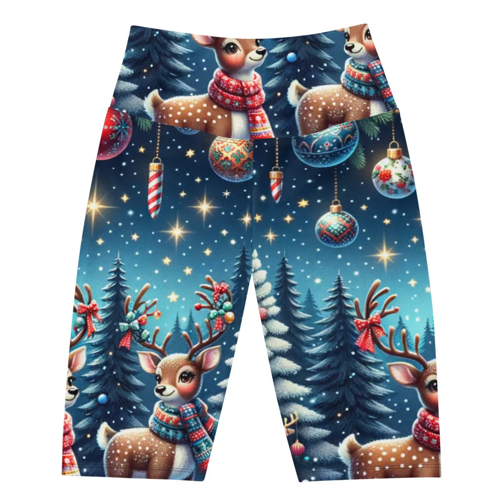 Whimsical Winter Wear Biker Shorts