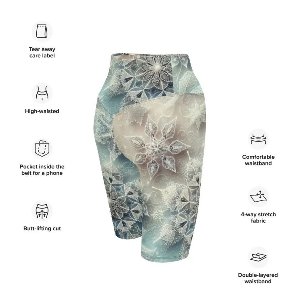 Whimsical Winter Wear Biker Shorts
