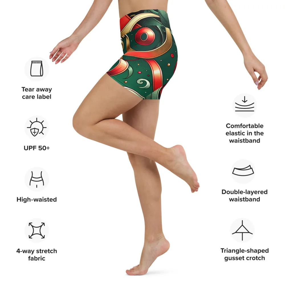 Whimsical Winter Wear Yoga Shorts